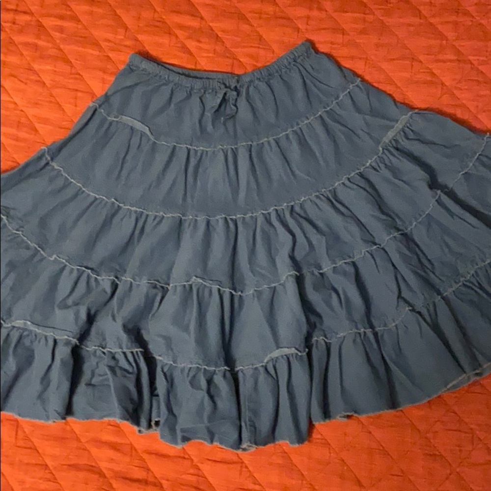 Girls mini boden blue corduroy skirt